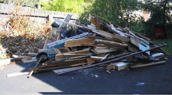 debris in driveway