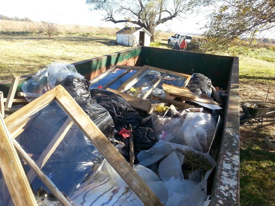 window and trash removal in trailer